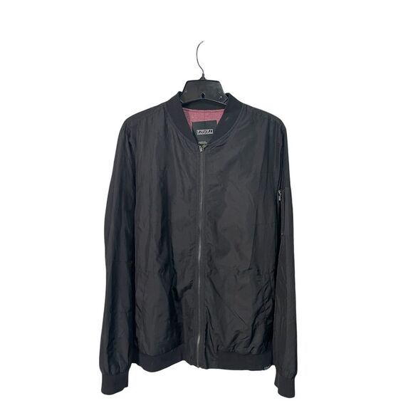 Ezekiel Black Nylon Long Sleeve Zipper Front Men's‎ Large Jacket - Picture 1 of 5